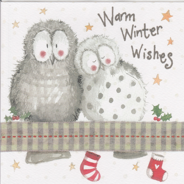 Kerstkaart Warm Winter Wishes.
